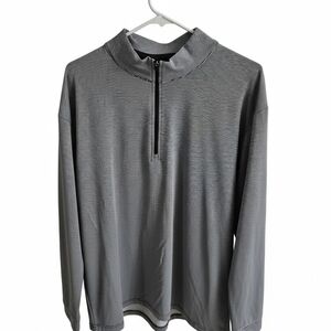 Ben Hogan Gray/Black Long Sleeve Shirt 1/4 Zip
